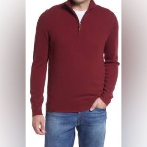 North Face burgundy 1/4 zip sweater